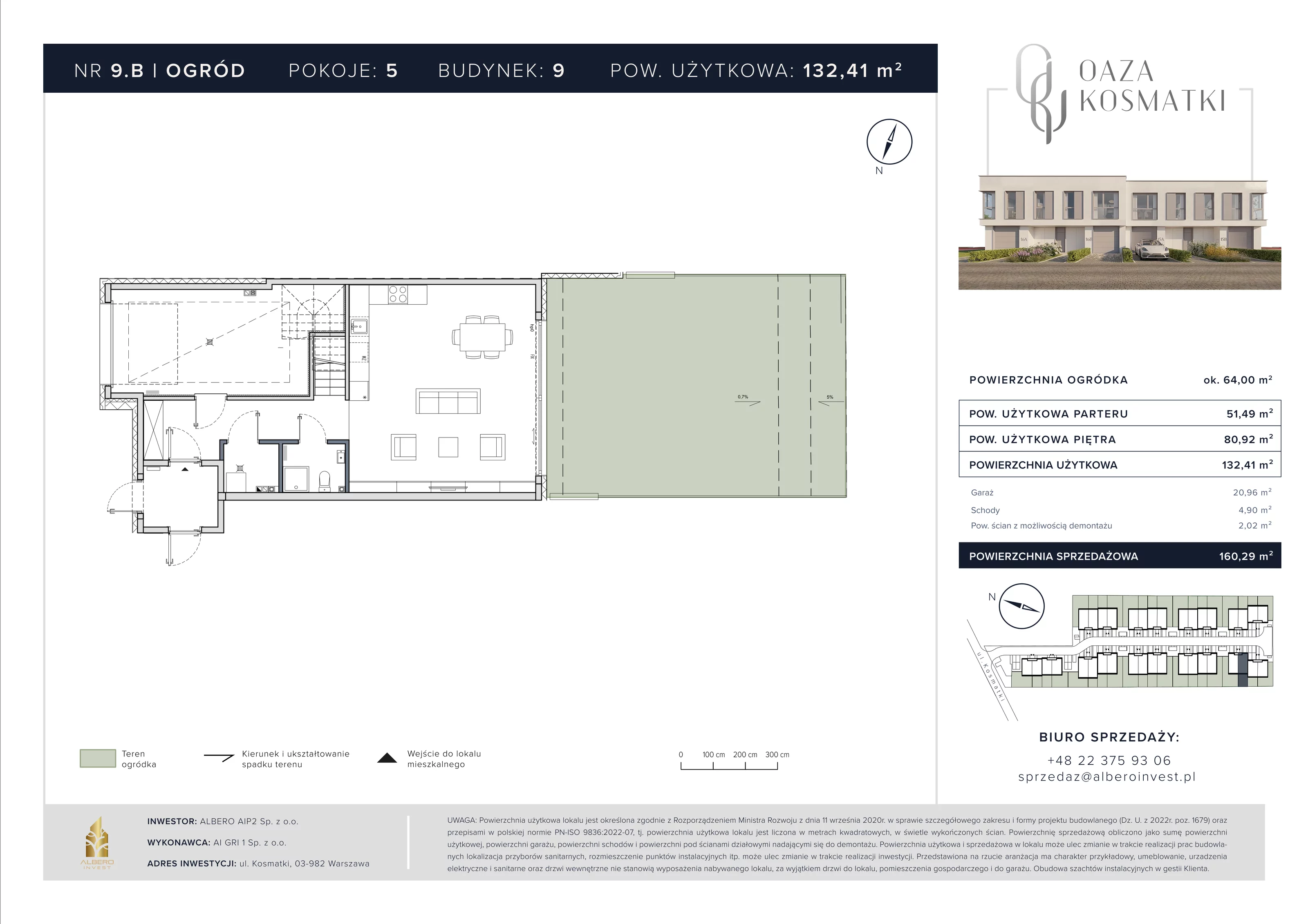 Dom 132,41 m², oferta nr 9.B, Oaza Kosmatki, Warszawa, Wawer, Gocław, ul. Kosmatki 32/34